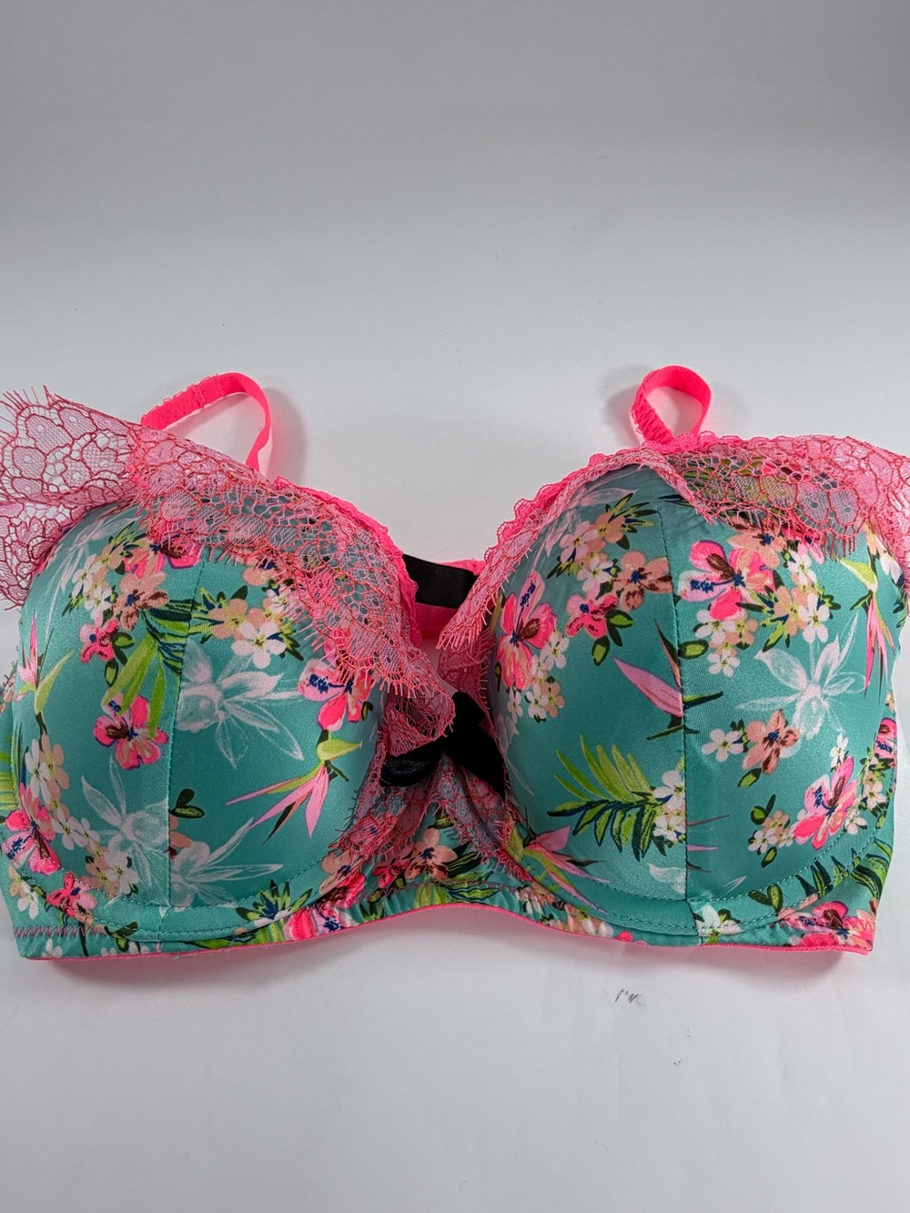 Victoria’s Secret Very Sexy Balconet Bra 34C Tropical Floral Pink Lace